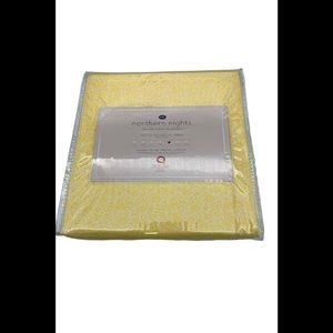 Northern Nights 400TC 100% Cotton Printed Sheet Set Yellow Floral